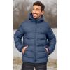 imageLittle Donkey Andy Mens Puffer Jacket Warm Winter Coat with Hood Lightweight Insulated Quilted Jacketss for Snow SkiBlue