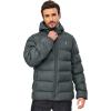 imageLittle Donkey Andy Mens Puffer Jacket Warm Winter Coat with Hood Lightweight Insulated Quilted Jacketss for Snow SkiGrey