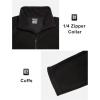 imageLittle Donkey Andy Mens Quarter Zip Sweatshirts with Fleece Lined Long Sleeve Golf Running Thermal PulloverBlackwith Fleece