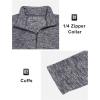 imageLittle Donkey Andy Mens Quarter Zip Sweatshirts with Fleece Lined Long Sleeve Golf Running Thermal PulloverBlueink Graywith Fleece