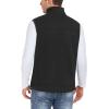 imageLittle Donkey Andy Mens Warm Fleece Vest Windproof Sleeveless FullZip Jacket for Golf Hiking Running TravelBlack