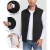 imageLittle Donkey Andy Mens Warm Fleece Vest Windproof Sleeveless FullZip Jacket for Golf Hiking Running TravelBlack