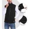 imageLittle Donkey Andy Mens Warm Fleece Vest Windproof Sleeveless FullZip Jacket for Golf Hiking Running TravelBlack