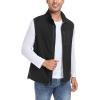 imageLittle Donkey Andy Mens Warm Fleece Vest Windproof Sleeveless FullZip Jacket for Golf Hiking Running TravelBlack