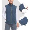 imageLittle Donkey Andy Mens Warm Fleece Vest Windproof Sleeveless FullZip Jacket for Golf Hiking Running TravelBlue