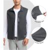 imageLittle Donkey Andy Mens Warm Fleece Vest Windproof Sleeveless FullZip Jacket for Golf Hiking Running TravelDark Grey