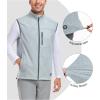 imageLittle Donkey Andy Mens Warm Fleece Vest Windproof Sleeveless FullZip Jacket for Golf Hiking Running TravelGrey