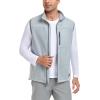 imageLittle Donkey Andy Mens Warm Fleece Vest Windproof Sleeveless FullZip Jacket for Golf Hiking Running TravelGrey