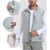 imageLittle Donkey Andy Mens Warm Fleece Vest Windproof Sleeveless FullZip Jacket for Golf Hiking Running TravelGrey