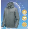 imageLittle Donkey Andy Mens Waterproof Rain Jacket Coat Lightweight Raincoat Windbreaker with Hood for Golf Hiking UPF 30Gray