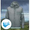 imageLittle Donkey Andy Mens Waterproof Rain Jacket Coat Lightweight Raincoat Windbreaker with Hood for Golf Hiking UPF 30Gray