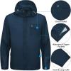 imageLittle Donkey Andy Mens Waterproof Rain Jacket Coat Lightweight Raincoat Windbreaker with Hood for Golf Hiking UPF 30Navy