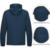 imageLittle Donkey Andy Mens Waterproof Rain Jacket Coat Lightweight Raincoat Windbreaker with Hood for Golf Hiking UPF 30Navy
