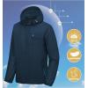 imageLittle Donkey Andy Mens Waterproof Rain Jacket Coat Lightweight Raincoat Windbreaker with Hood for Golf Hiking UPF 30Navy