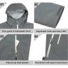 imageLittle Donkey Andy Mens Waterproof Rain Jacket HighPerfomance Lightweight Rain Shell for Golf Hiking SXXLF2grey