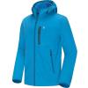 imageLittle Donkey Andy Mens Lightweight Hooded Softshell Jacket for Running Travel Hiking Windproof Outerwear Water RepellentBlue1