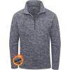 imageLittle Donkey Andy Mens Quarter Zip Sweatshirts with Fleece Lined Long Sleeve Golf Running Thermal PulloverBlueink Graywith Fleece