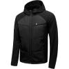 imageLittle Donkey Andy Mens Running Jacket Lightweight Thermal Hybrid Puffer Jacket for Men Golf HikingBlack