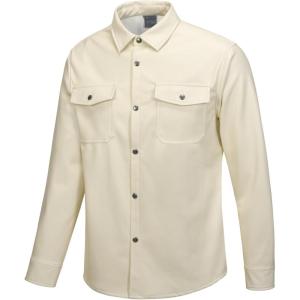 imageLittle Donkey Andy Mens Leather Jacket Waterproof Stretch Faux Leather Jacket for Men Outwear CasualWhite
