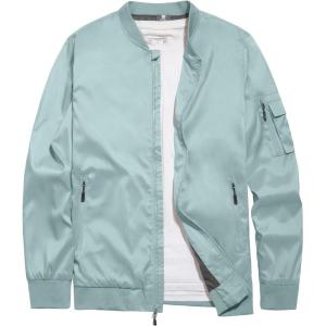 imageLittle Donkey Andy Mens Lightweight Bomber Jacket Causal Fashion Flight Windbreaker Fall Spring Outdoor CoatBlue