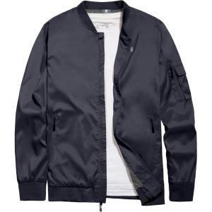 imageLittle Donkey Andy Mens Lightweight Bomber Jacket Causal Fashion Flight Windbreaker Fall Spring Outdoor CoatNavy