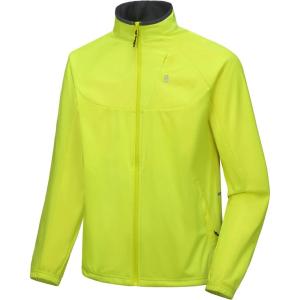 imageLittle Donkey Andy Mens Lightweight Hooded Softshell Jacket for Running Travel Hiking Windproof Outerwear Water RepellentFluorescent Yellowhoodless