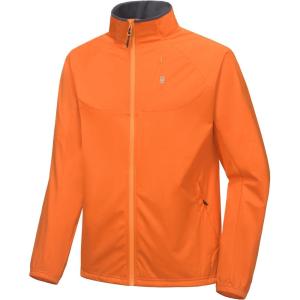 imageLittle Donkey Andy Mens Lightweight Hooded Softshell Jacket for Running Travel Hiking Windproof Outerwear Water RepellentOrangehoodless