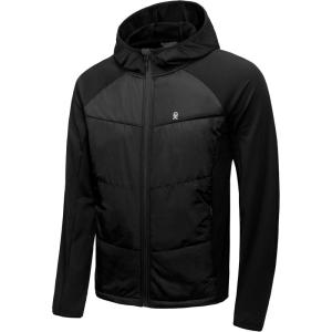 imageLittle Donkey Andy Mens Running Jacket Lightweight Thermal Hybrid Puffer Jacket for Men Golf HikingBlack