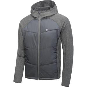 imageLittle Donkey Andy Mens Running Jacket Lightweight Thermal Hybrid Puffer Jacket for Men Golf HikingGrey