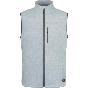 imageLittle Donkey Andy Mens Warm Fleece Vest Windproof Sleeveless FullZip Jacket for Golf Hiking Running TravelGrey
