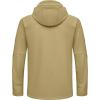 imageLittle Donkey Andy Mens Softshell Jacket with Hood Fleece Lined Winter Jackets for Hiking Windproof WaterresistantB Beige