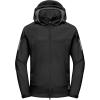 imageLittle Donkey Andy Mens Softshell Jacket with Hood Fleece Lined Winter Jackets for Hiking Windproof WaterresistantB Black