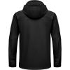 imageLittle Donkey Andy Mens Softshell Jacket with Hood Fleece Lined Winter Jackets for Hiking Windproof WaterresistantB Black