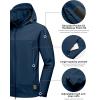 imageLittle Donkey Andy Mens Softshell Jacket with Hood Fleece Lined Winter Jackets for Hiking Windproof WaterresistantB Blue