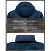 imageLittle Donkey Andy Mens Softshell Jacket with Hood Fleece Lined Winter Jackets for Hiking Windproof WaterresistantB Blue