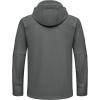 imageLittle Donkey Andy Mens Softshell Jacket with Hood Fleece Lined Winter Jackets for Hiking Windproof WaterresistantB Grey