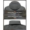 imageLittle Donkey Andy Mens Softshell Jacket with Hood Fleece Lined Winter Jackets for Hiking Windproof WaterresistantB Grey