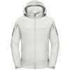 imageLittle Donkey Andy Mens Softshell Jacket with Hood Fleece Lined Winter Jackets for Hiking Windproof WaterresistantB Light Grey