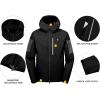 imageLittle Donkey Andy Mens Softshell Jacket with Hood Fleece Lined Winter Jackets for Hiking Windproof WaterresistantBlack
