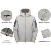 imageLittle Donkey Andy Mens Softshell Jacket with Hood Fleece Lined Winter Jackets for Hiking Windproof WaterresistantLight Grey Heather