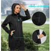 imageLittle Donkey Andy Womens Waterproof MidLength Rain Jacket with Hood Windbreaker Coat for Hiking TravelBlack