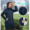 imageLittle Donkey Andy Womens Waterproof MidLength Rain Jacket with Hood Windbreaker Coat for Hiking TravelBlue