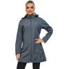 imageLittle Donkey Andy Womens Waterproof MidLength Rain Jacket with Hood Windbreaker Coat for Hiking TravelGrey