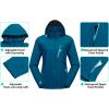 imageLittle Donkey Andy Womens Waterproof Rain Jacket with Hood Breathable Lightweight Windbreaker Rain Shell CoatA2blue