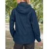 imageLittle Donkey Andy Womens Waterproof Rain Jacket with Hood Breathable Lightweight Windbreaker Rain Shell CoatA4navy