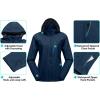 imageLittle Donkey Andy Womens Waterproof Rain Jacket with Hood Breathable Lightweight Windbreaker Rain Shell CoatA4navy