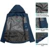 imageLittle Donkey Andy Womens Waterproof Rain Jacket with Hood Breathable Lightweight Windbreaker Rain Shell CoatA4navy