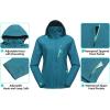 imageLittle Donkey Andy Womens Waterproof Rain Jacket with Hood Breathable Lightweight Windbreaker Rain Shell CoatA5harbor Blue