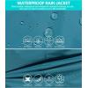 imageLittle Donkey Andy Womens Waterproof Rain Jacket with Hood Breathable Lightweight Windbreaker Rain Shell CoatA5harbor Blue