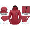 imageLittle Donkey Andy Womens Waterproof Rain Jacket with Hood Breathable Lightweight Windbreaker Rain Shell CoatA6red